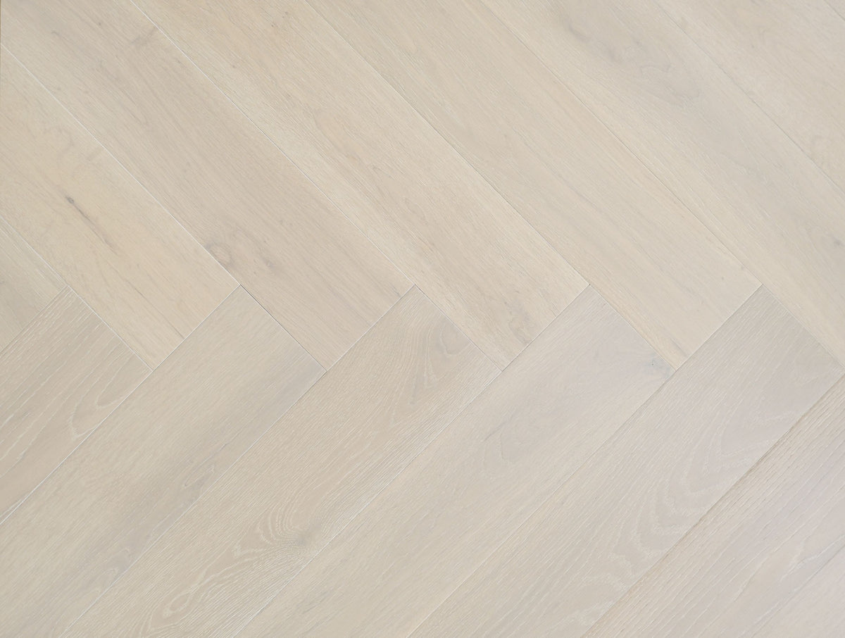 Maywood Manor Moonwash Herringbone engineered flooring