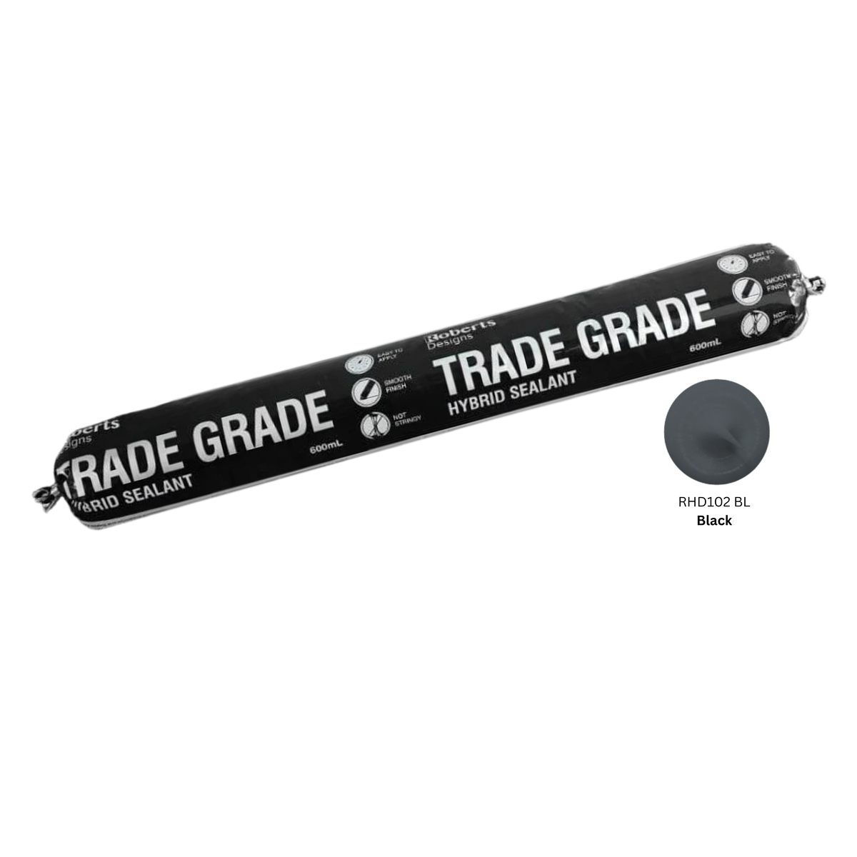 ROBERTS TRADE GRADE HYBRID SEALANT 600ML - BLACK