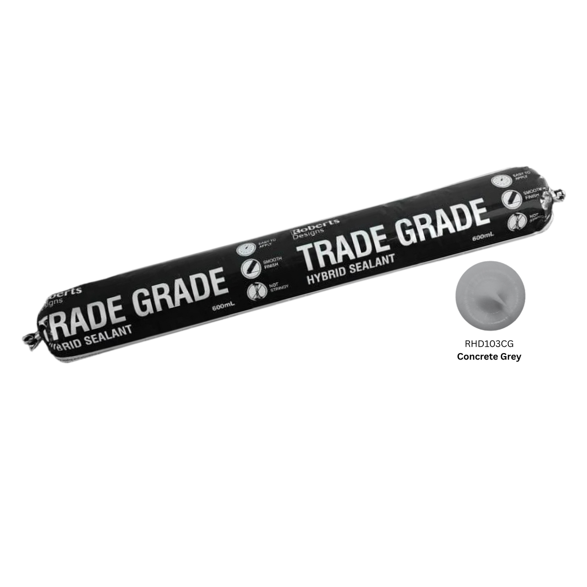 ROBERTS TRADE GRADE HYBRID SEALANT 600ML - CONCRETE GREY