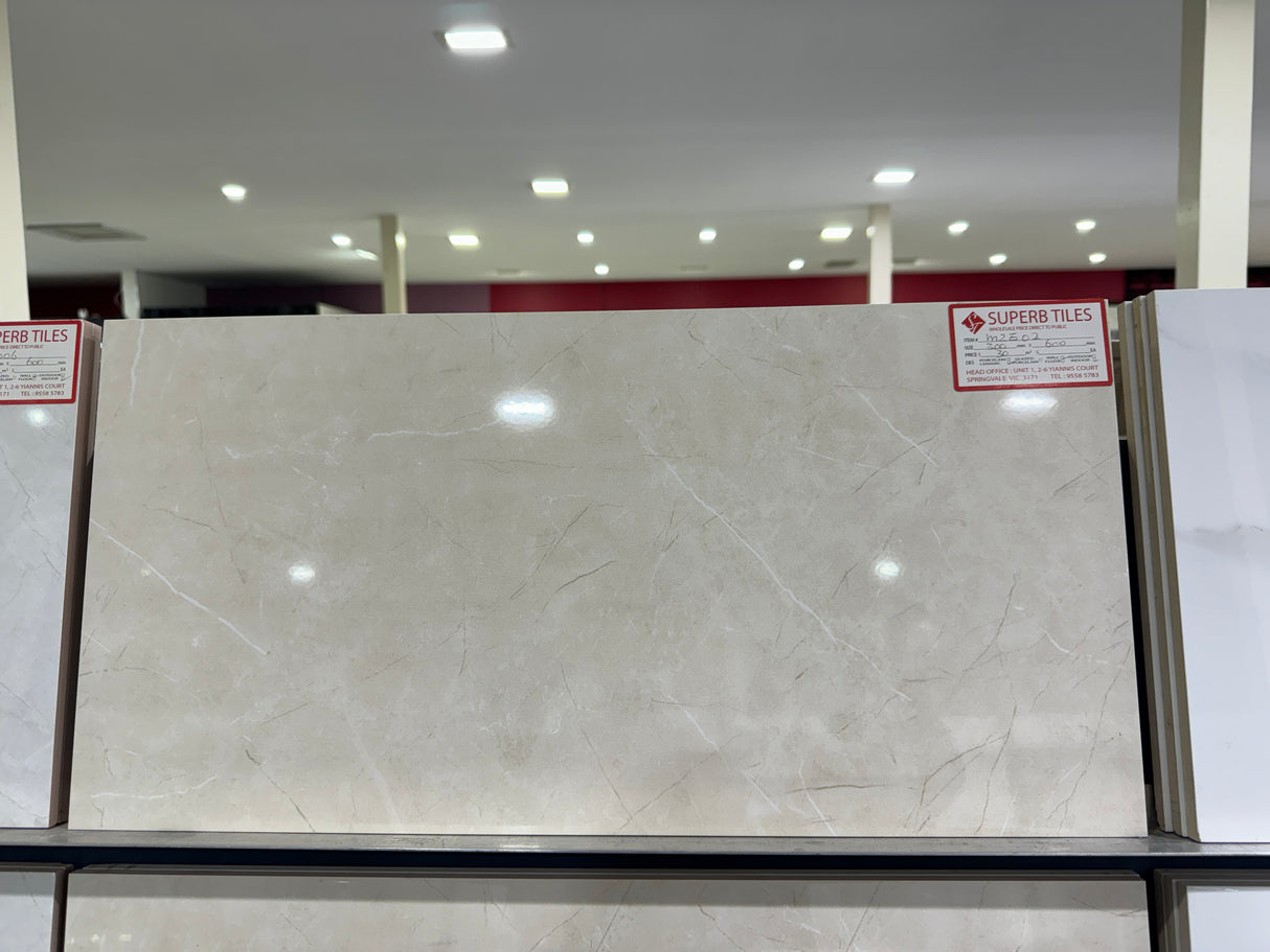 SAND TRAVERTINE GREY CERAMIC GLOSS 300x600