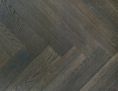 Maywood Manor Black Truffle Herringbone engineered flooring