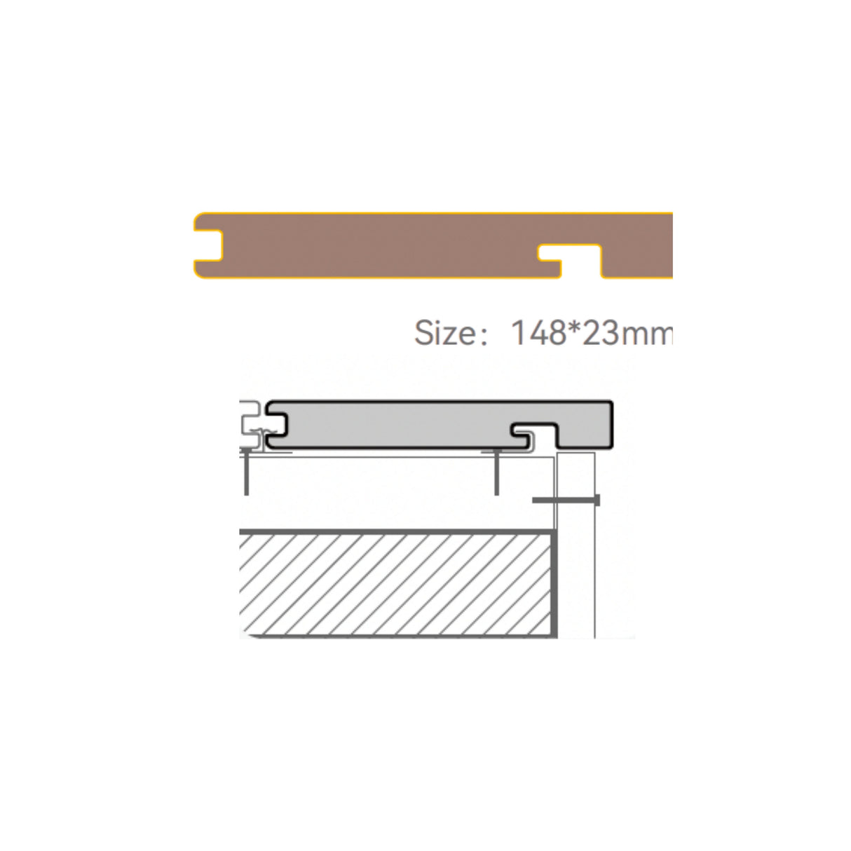 EXTERNAL DECKING - STARTER BOARD 5400X148X23MM