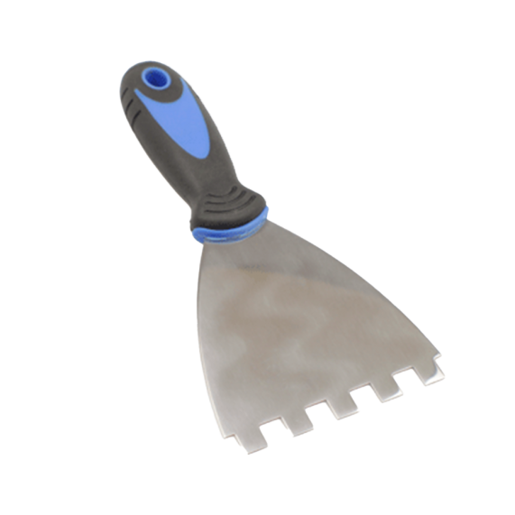 BAT PAINT SCRAPER NOTCHED 100MM - 10MM NOTCH