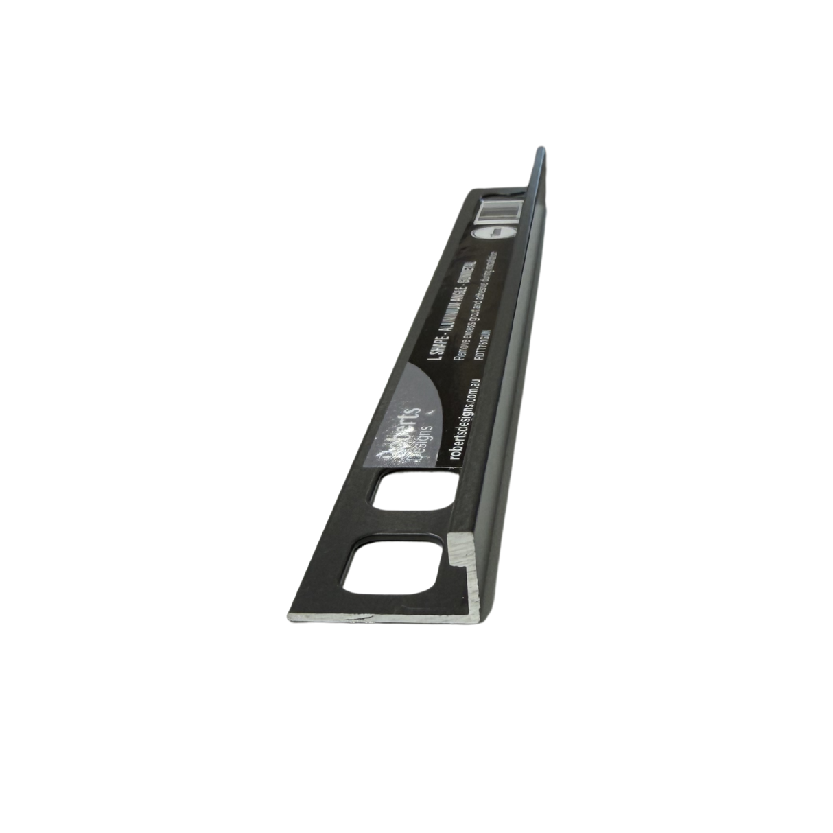 TRIMS - L SHAPE ALUMINIUM 3M - GUN METAL