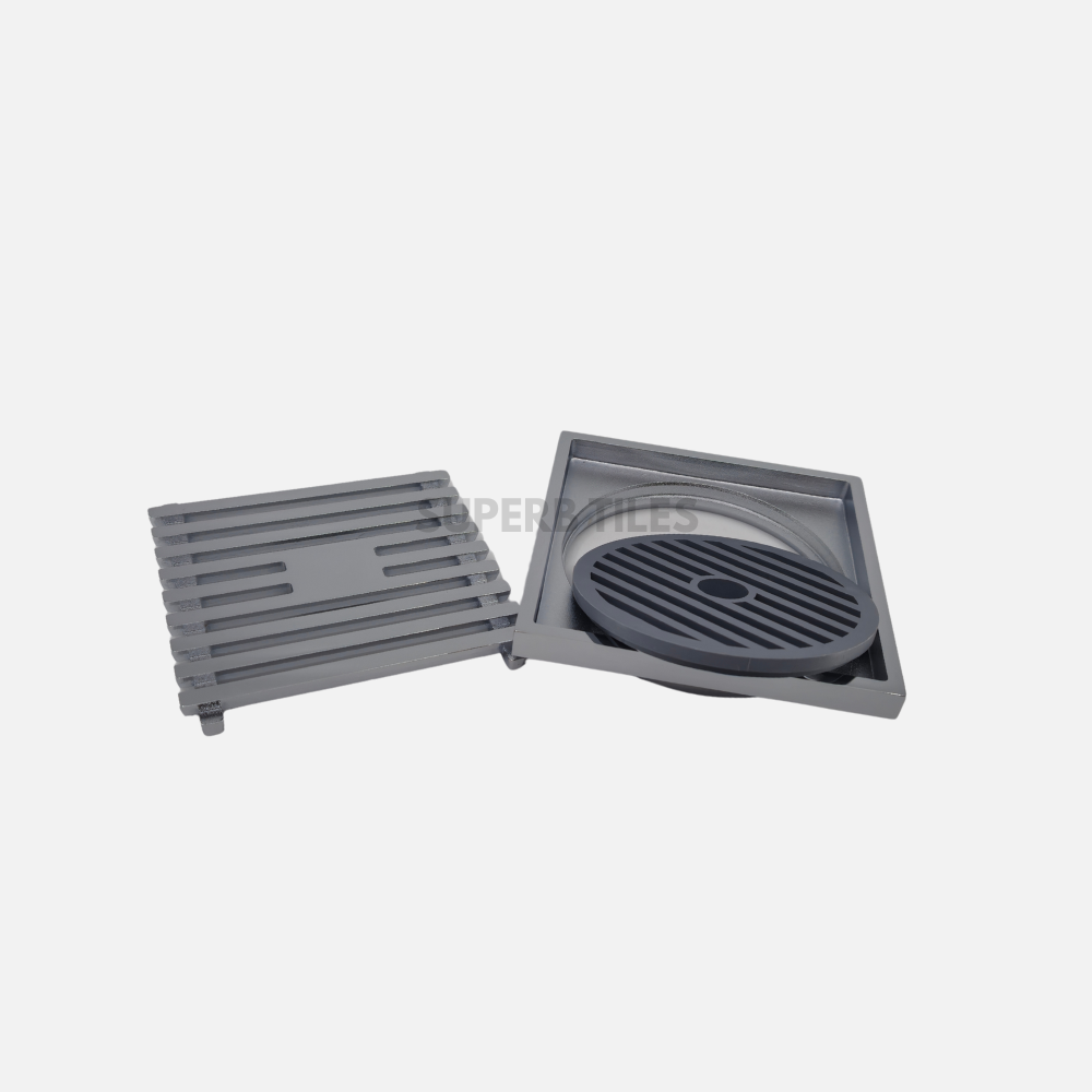 FLOOR GRATE 100X100 - 80MM WASTE PIPE