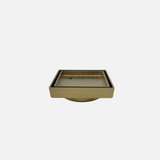 FLOOR GRATE SLIM SQUARE TILE INSERT 115X115 - 90MM WASTE PIPE