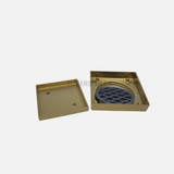 FLOOR GRATE SLIM SQUARE TILE INSERT 115X115 - 90MM WASTE PIPE
