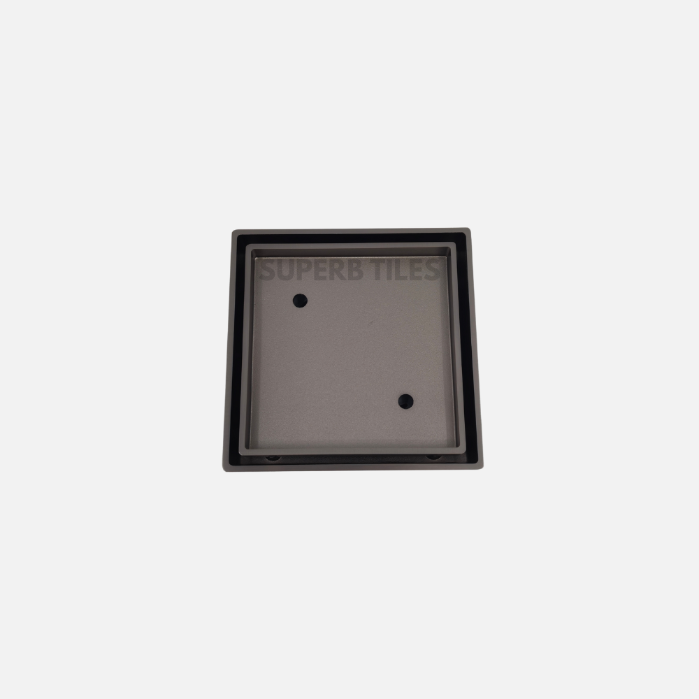 FLOOR GRATE SLIM SQUARE TILE INSERT 115X115 - 90MM WASTE PIPE