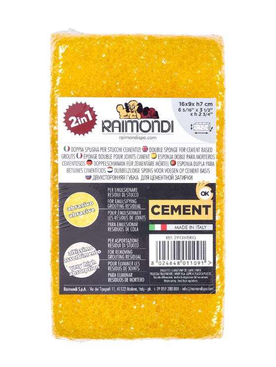 RAIMONDI 2 IN 1 SWEEPEX AND HARD ABRASIVE SPONGE FOR CEMENT BASED GROUT