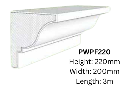 STRING COURSE MOULDED PWPF220 FOAM MOULDINGS