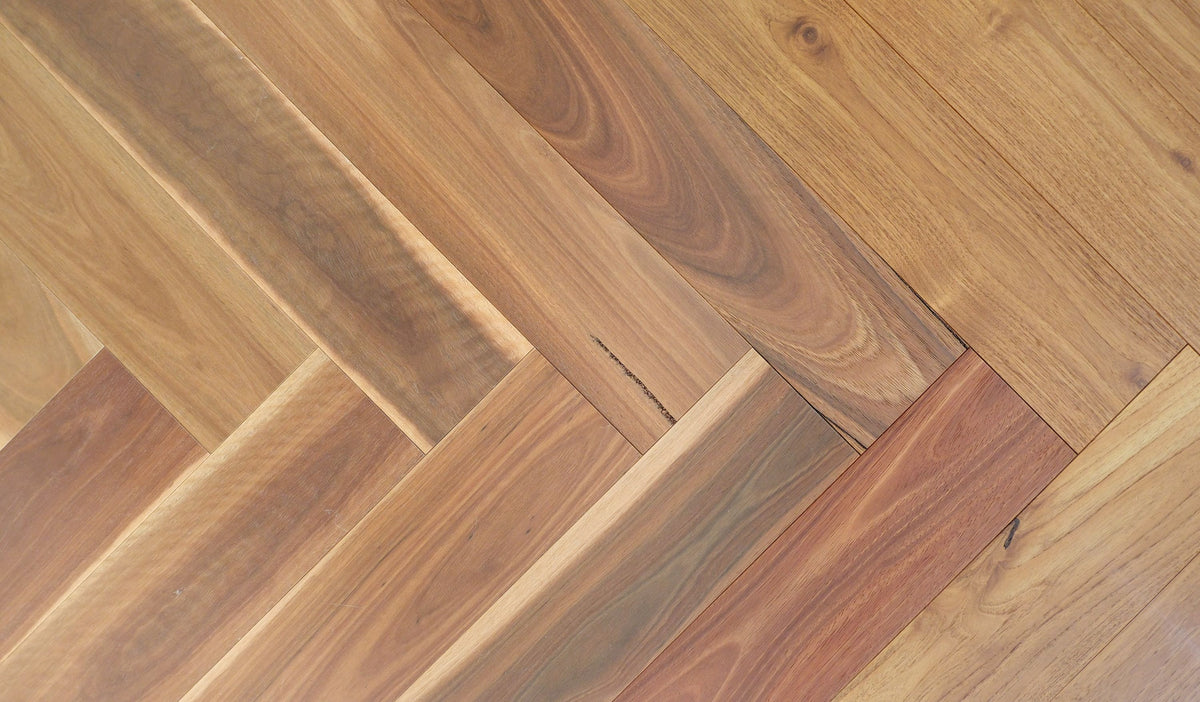 Maywood Bushland Spotted Gum Herringbone engineered flooring