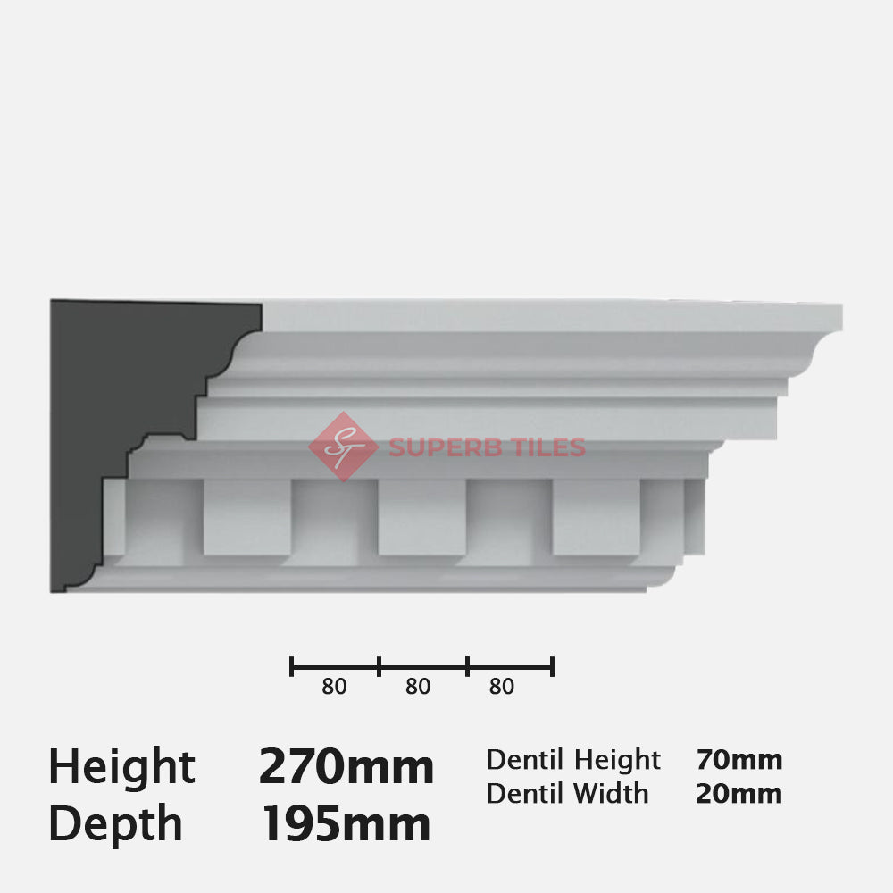 MINOR CORNICE PWP-D270 FOAM MOULDINGS